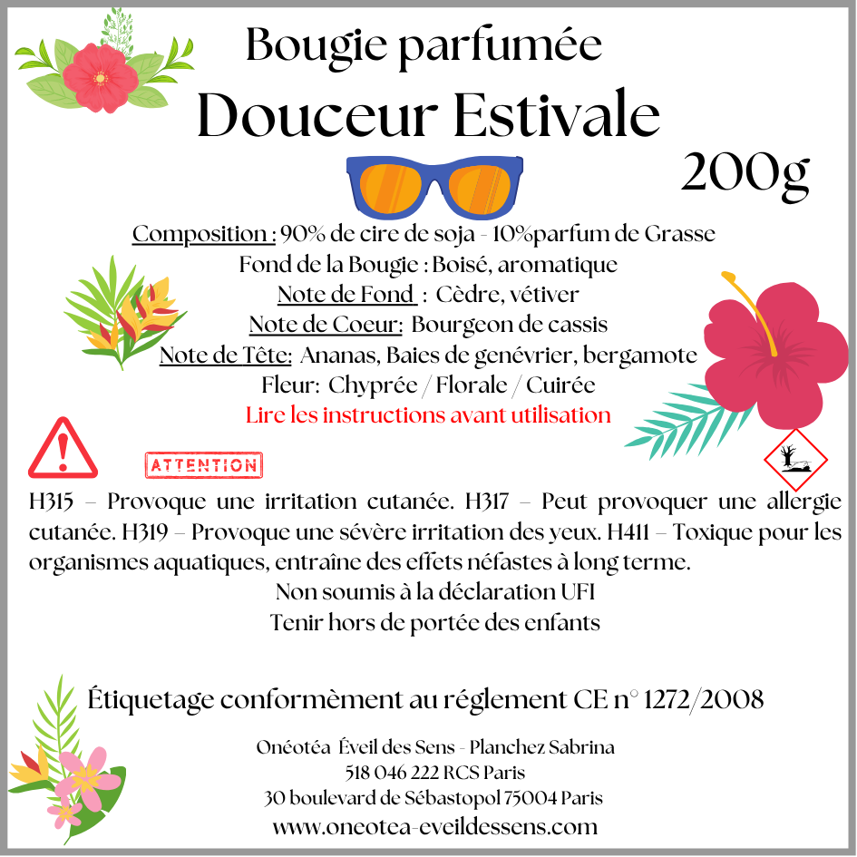 ✨ Bougie parfumée – Douceur Estivale