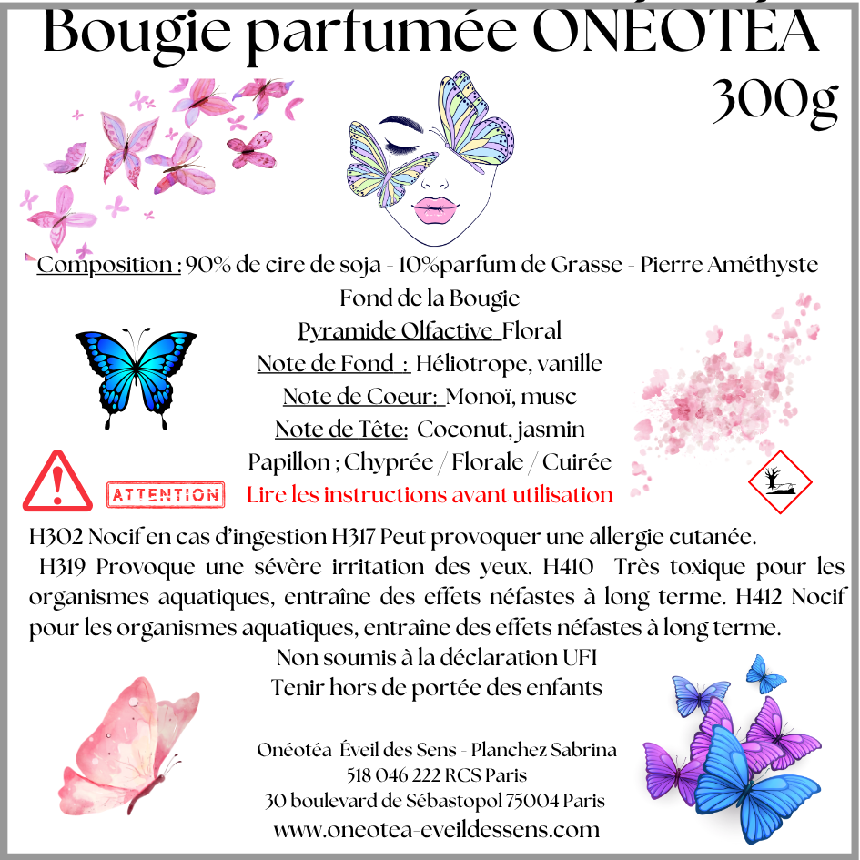 🕯️ Bougie Parfumée Onéotéa – Création signature