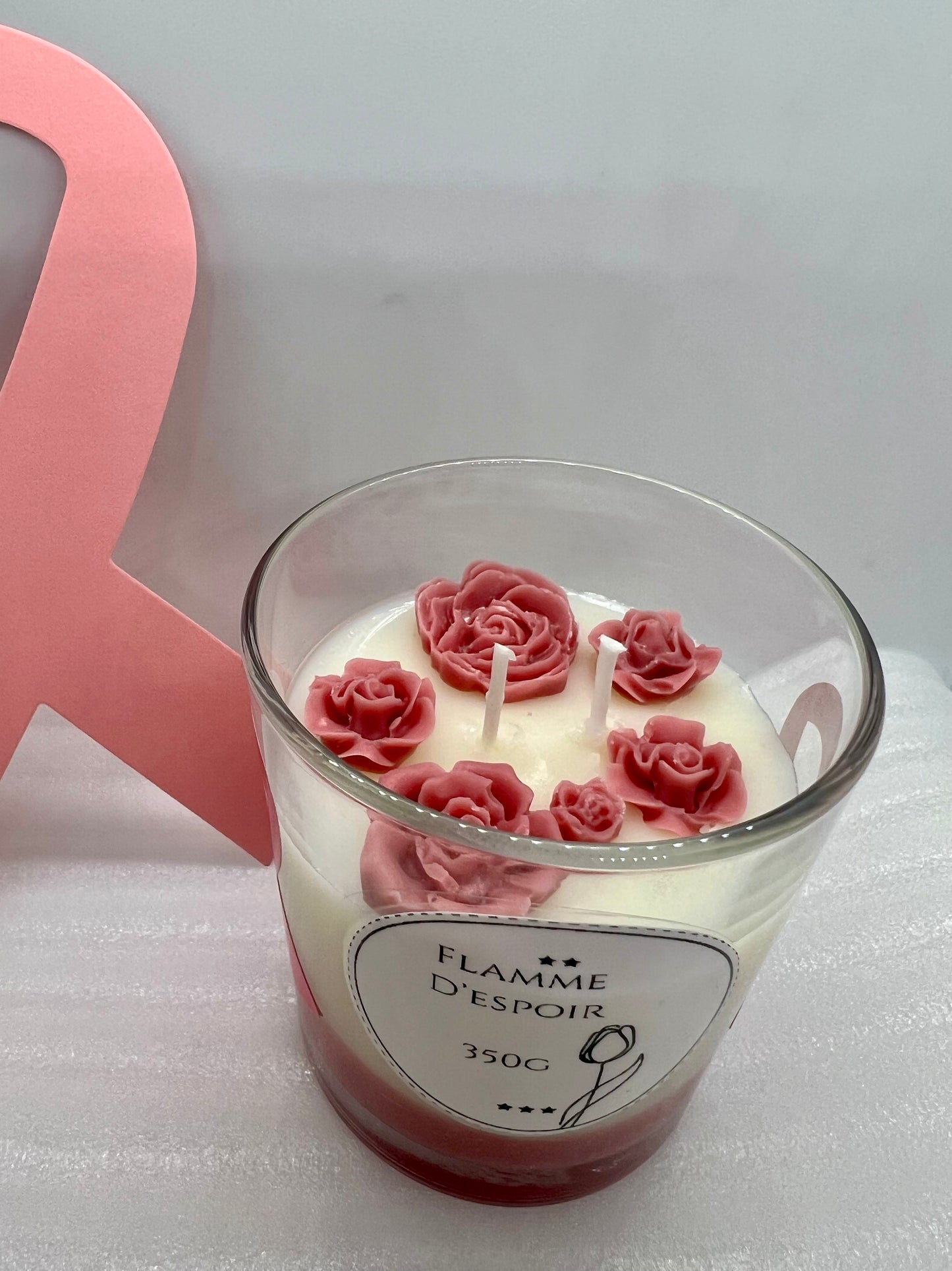 ✨ Bougie Flamme d'espoir Édition Spéciale Cancer du Sein