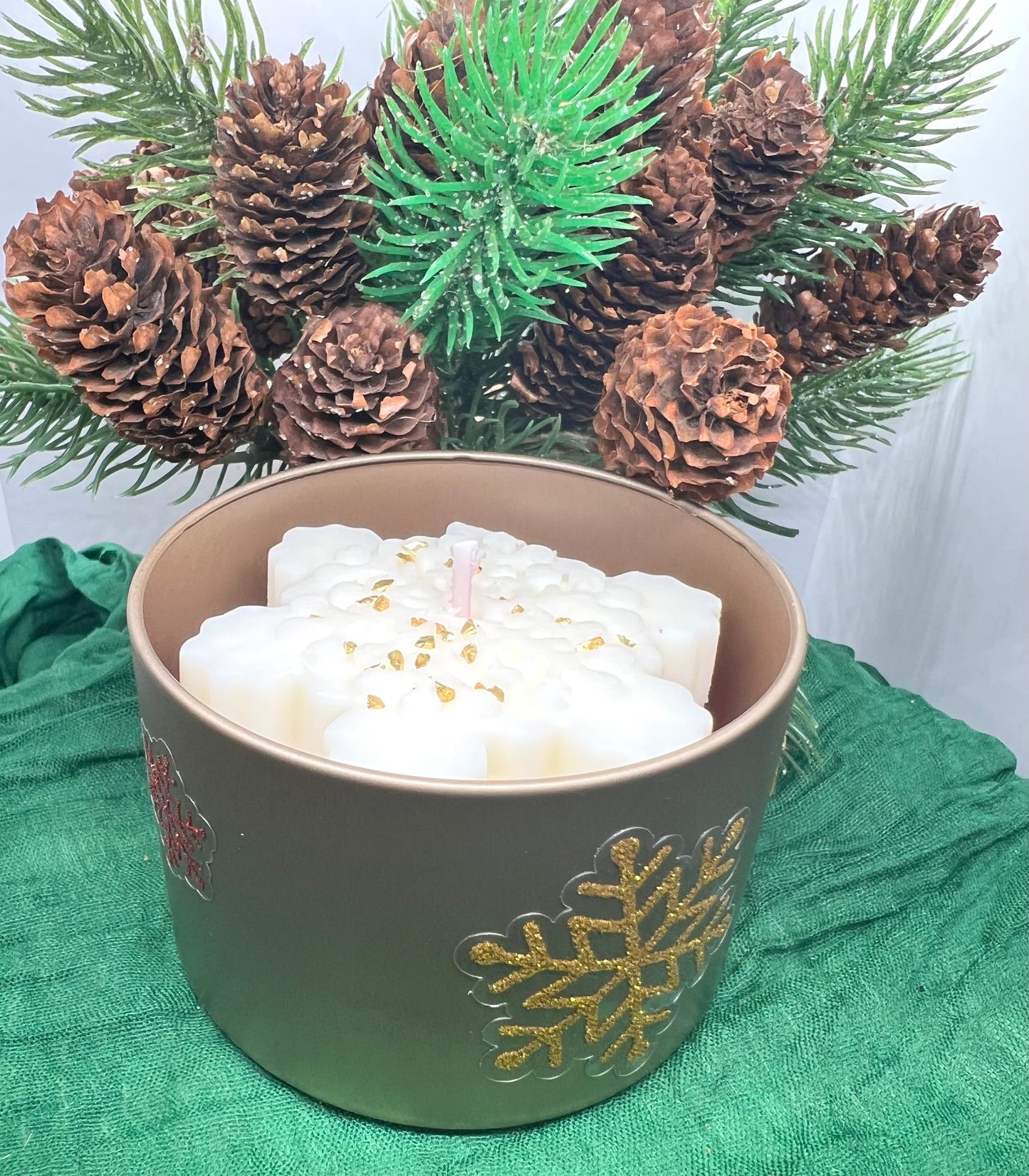 ❄️✨Bougie de Noël – Veillée Boréale ✨