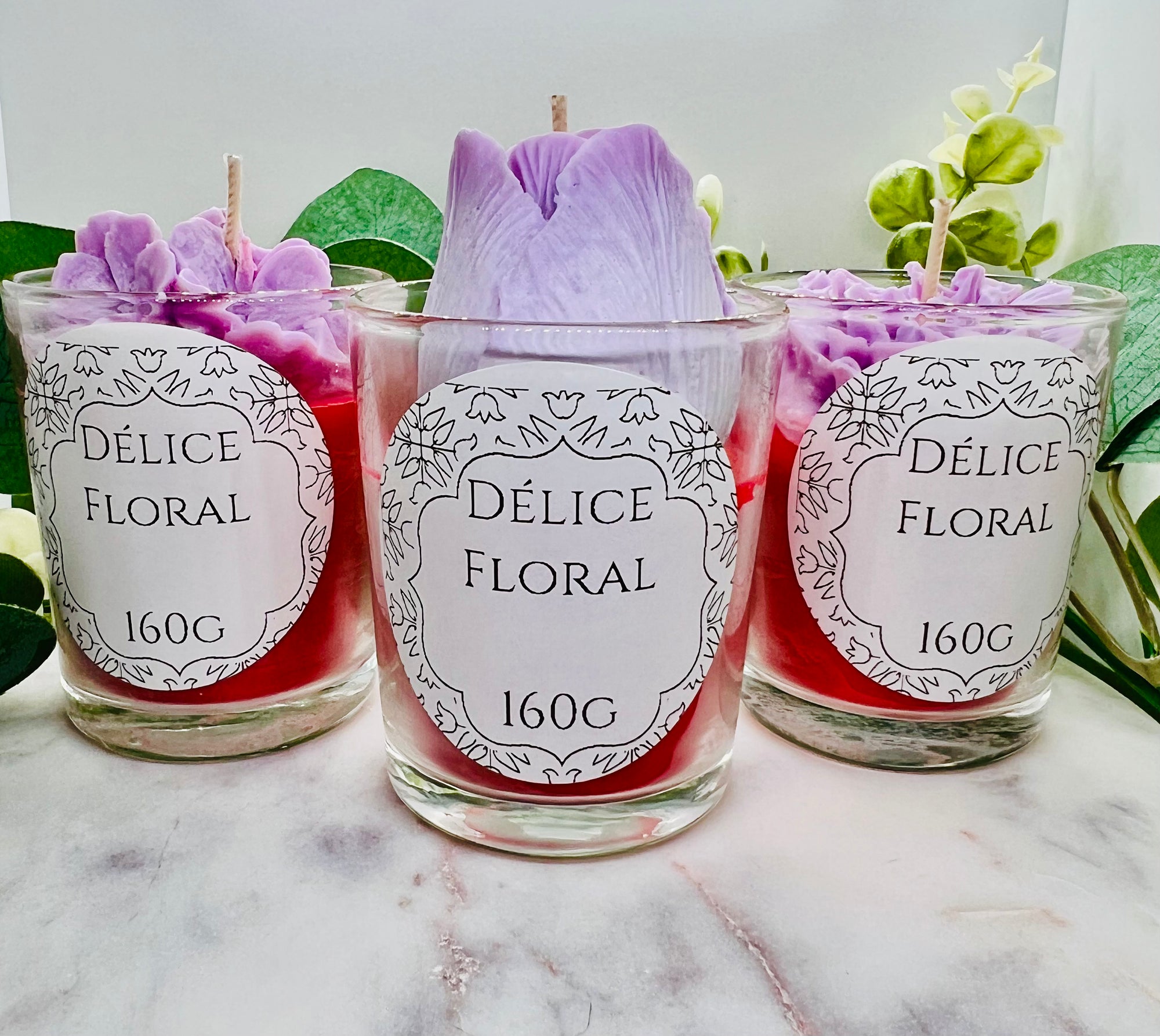 3 bougies " Délice Floral "