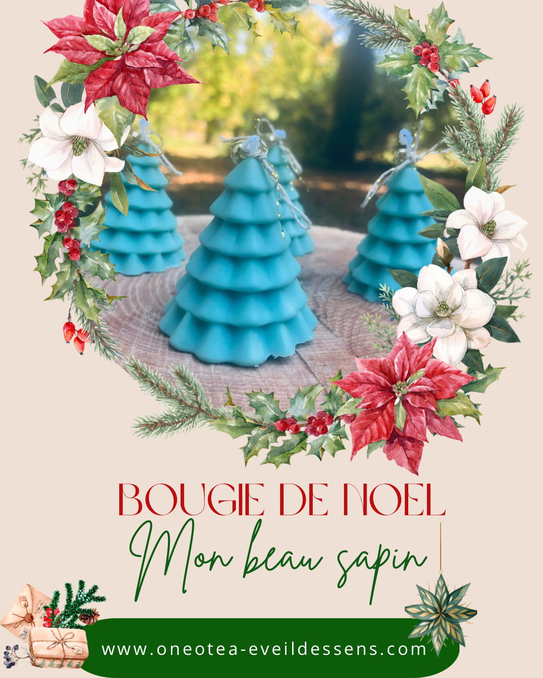 🎄 Bougie moulée – Mon Beau Sapin
