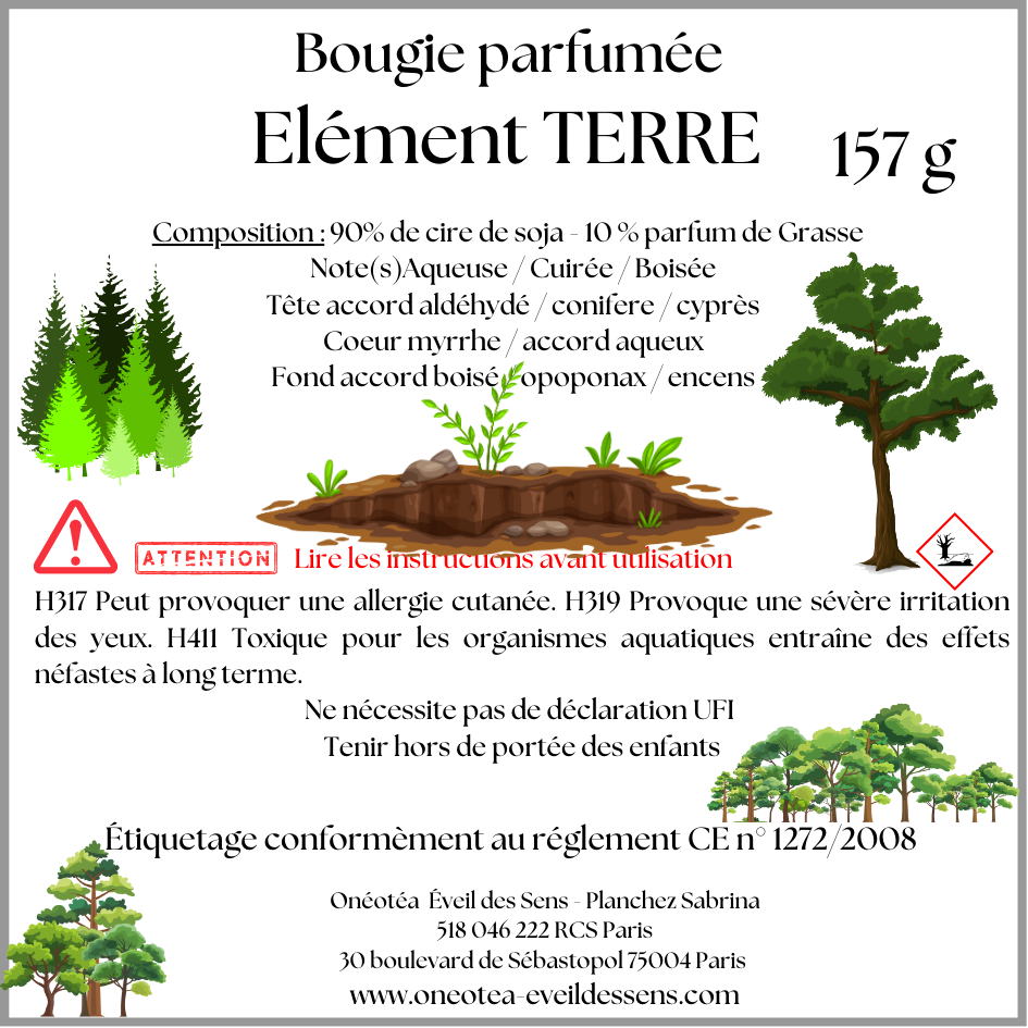 Pack de 4 Bougies – Collection Les 4 Éléments - Edition limitée