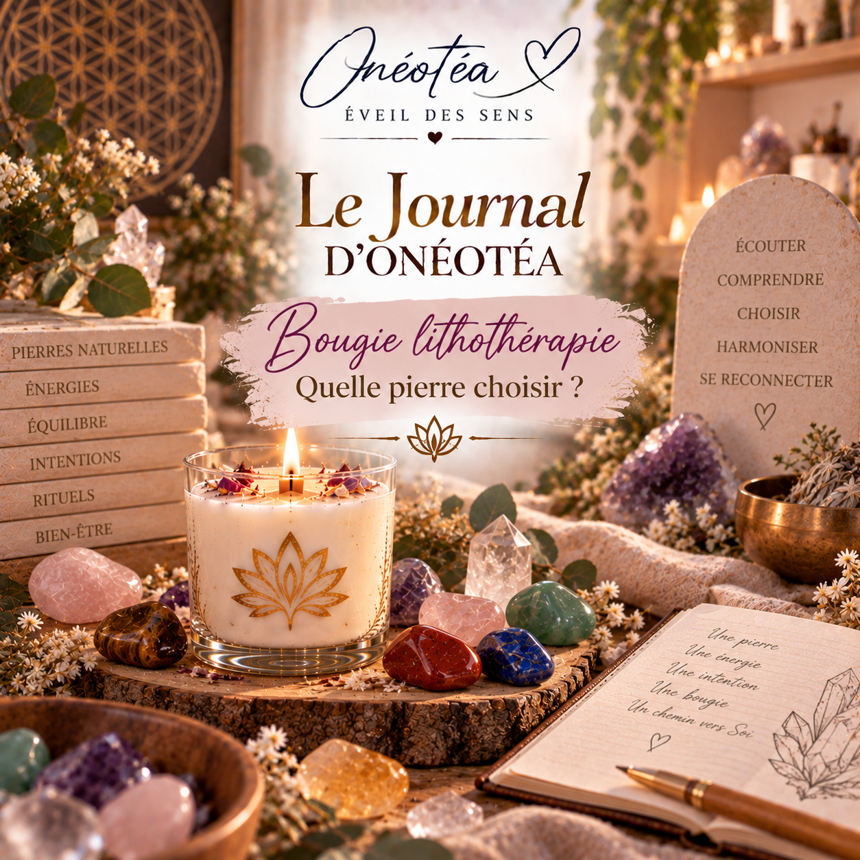 Bougie Lithothérapie : Pierres, Signification & Choix | Onéotéa