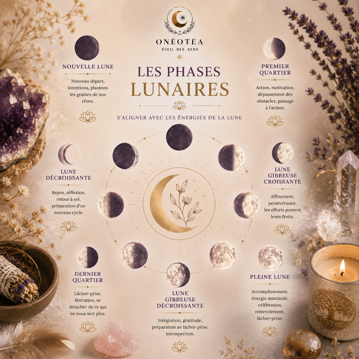 Comprendre les phases lunaires et leur influence spirituelle | Onéotéa