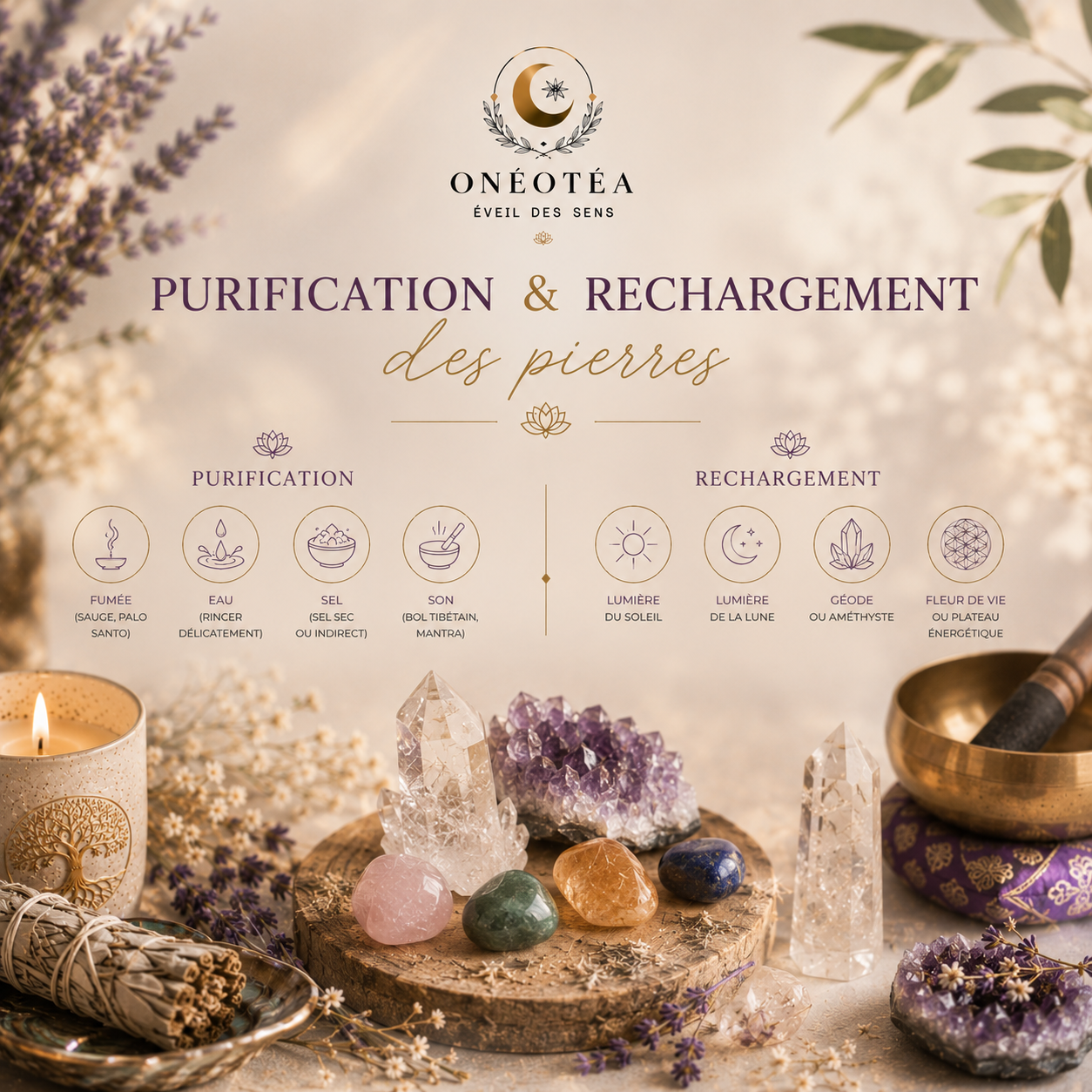 Purification et Rechargement de vos Pierres | Onéotéa