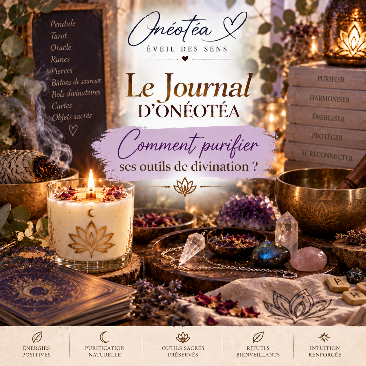 Comment purifier ses outils de divination et objets spirituels avec de la sauge ?| Onéotéa