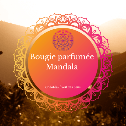 Bougie parfumée Mandala, symbole de bien-être et d'harmonie.