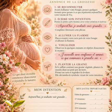 La Graine de Vie | Bougie d’intention | Annonce Grossesse | Onéotéa