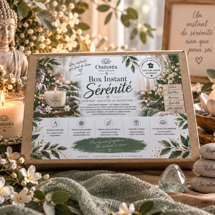 Box Instant Sérénité – Bougie et Fondants parfumés | Onéotéa