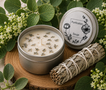 Bougie Sauge Blanche | Purification | Onéotéa