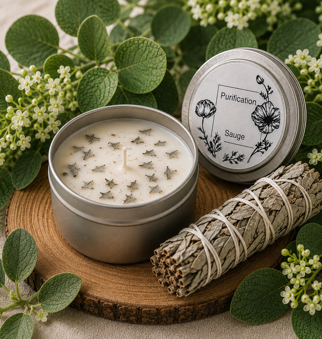 Bougie Sauge Blanche | Purification | Onéotéa