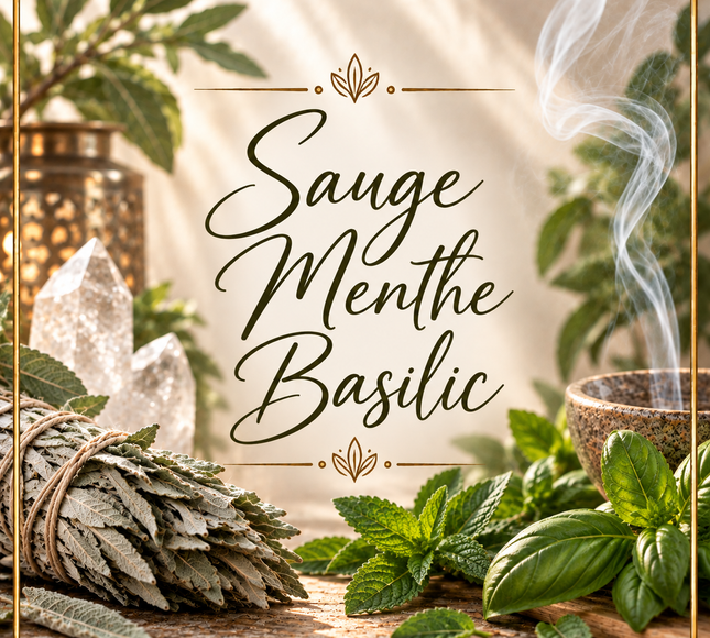 Bougie Sauge Menthe Basilic | Parfum Aromatique | Onéotéa
