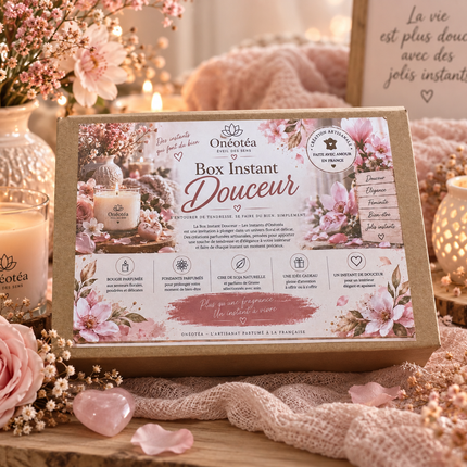 Box Instant douceur - Bougie & Fondants parfumés | Onéotéa