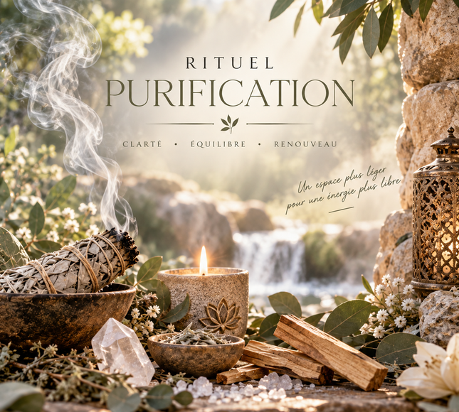 Rituel Purification – Coffret Sauge Blanche & Pierre | Onéotéa