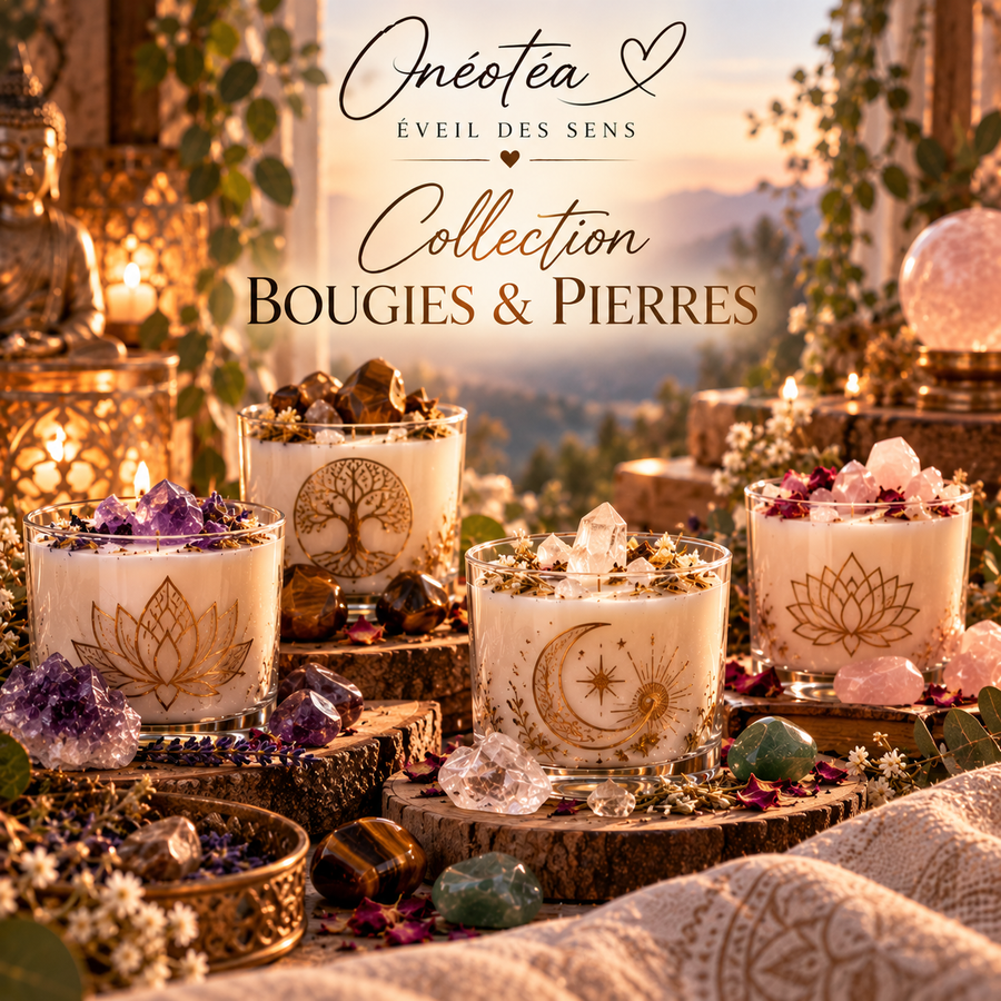 Bougies 🧘 Pierres