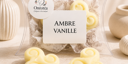 Fondant parfumé Ambre Vanille en cire végétale de soja, parfum chaud et doux pour intérieur cosy