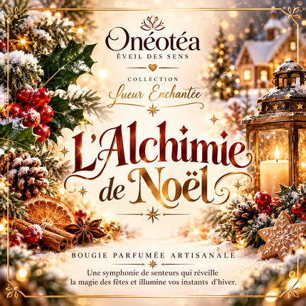 Bougie L'Alchimie de Noël | Bougie artisanale parfumée | Onéotéa