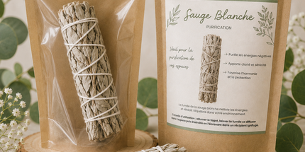 Fagot de sauge blanche 100% naturelle pour purification et bien-être spirituel