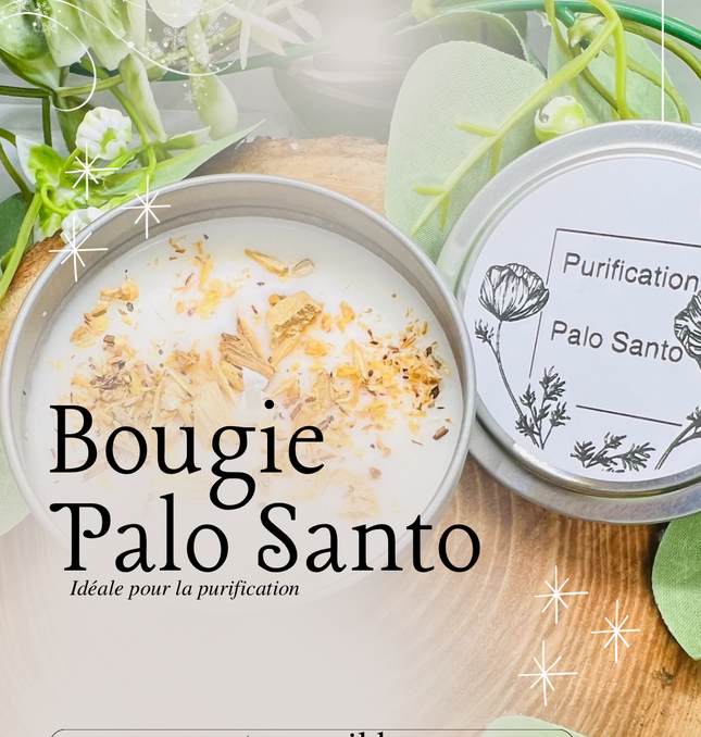 Bougie parfumée au Palo Santo - Purification et Protection