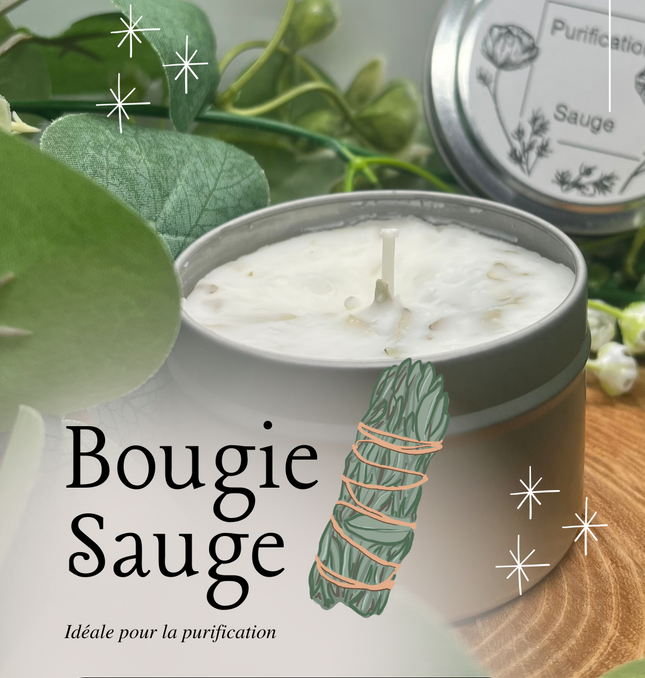 Bougie parfumée à la Sauge Blanche - Purification