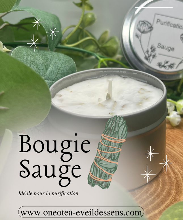 Bougie parfumée à la Sauge Blanche - Purification