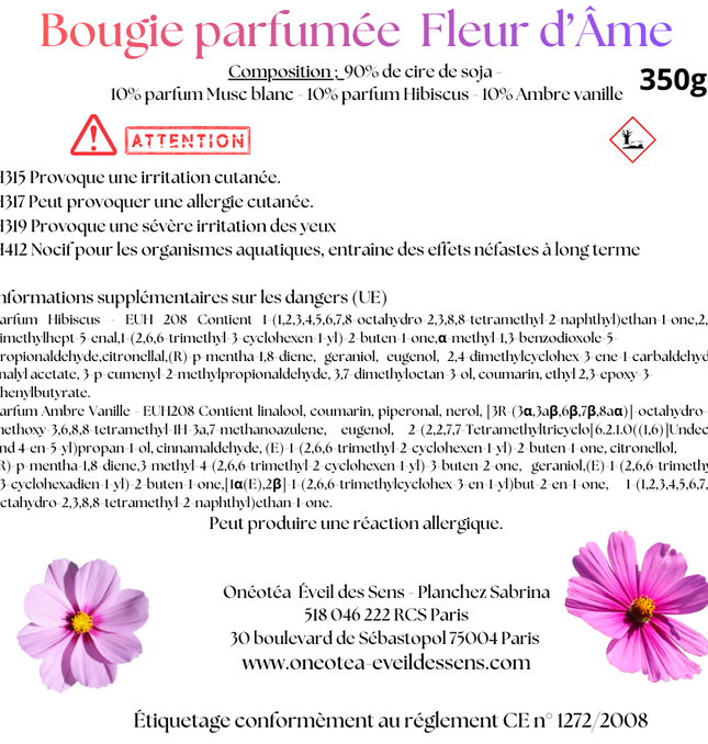 Onéotéa Éveil des Sens - L'artisanat parfumé à la française pour le bien-être Fondant parfumé , Bougie parfumée 