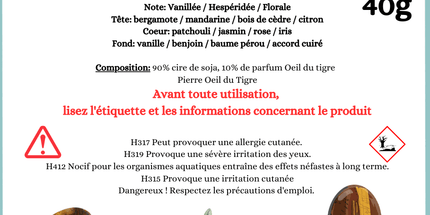 Fondants Protection - Oeil du Tigre - Parfum Vanillée / Hespéridée / Florale - Onéotéa - Éveil des Sens
