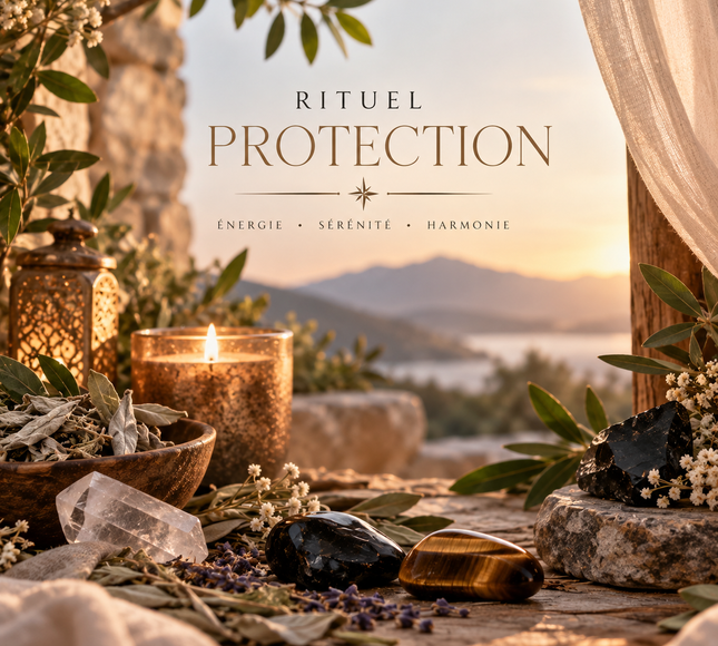 Rituel Protection – Coffret Pierre, Bougie & Bien-être | Onéotéa