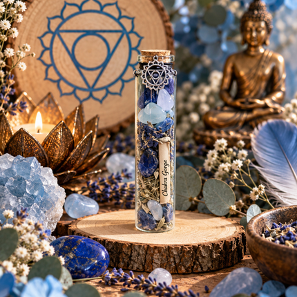 7 Fioles d’Intention Chakras & Pierres Naturelles | Onéotéa