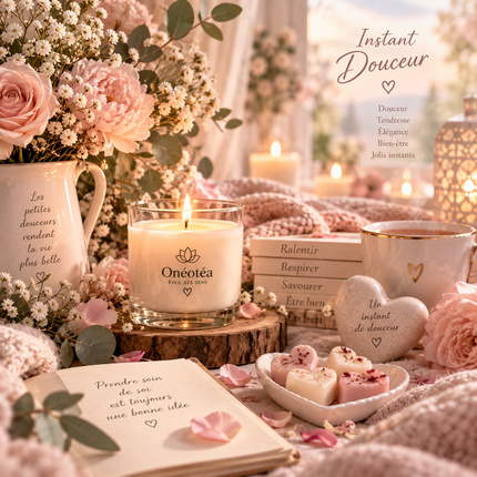 Box Instant douceur - Bougie & Fondants parfumés | Onéotéa