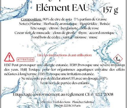 Pack Collection Les 4 Éléments bougies artisanales en édition limitée avec 4 senteurs naturelles air terre eau feu en verre fabriquées en France