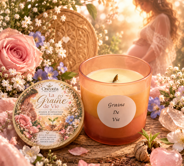 La Graine de Vie | Bougie d’intention | Annonce Grossesse | Onéotéa