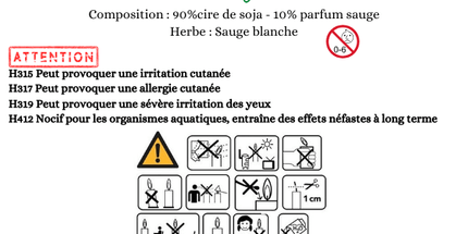 Bougie parfumée à la Sauge Blanche - Onéotéa - Éveil des Sens