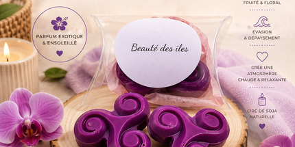 Artisanat parfumé à la française, bougies et fondants faits main avec parfums de Grasse.