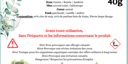 Fondants Ancrage - Bois de Gaiac - Parfum Boisé/Ambré/Cuiré - Onéotéa - Éveil des Sens