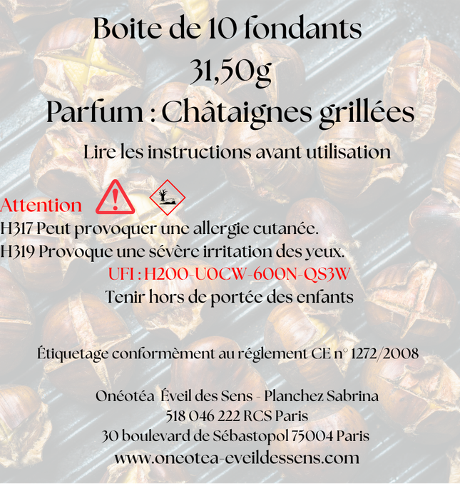 🌰✨ Édition de Noël – Fondants parfumés Châtaignes Grillées ✨🌰
