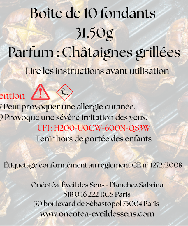 🌰✨ Édition de Noël – Fondants parfumés Châtaignes Grillées ✨🌰