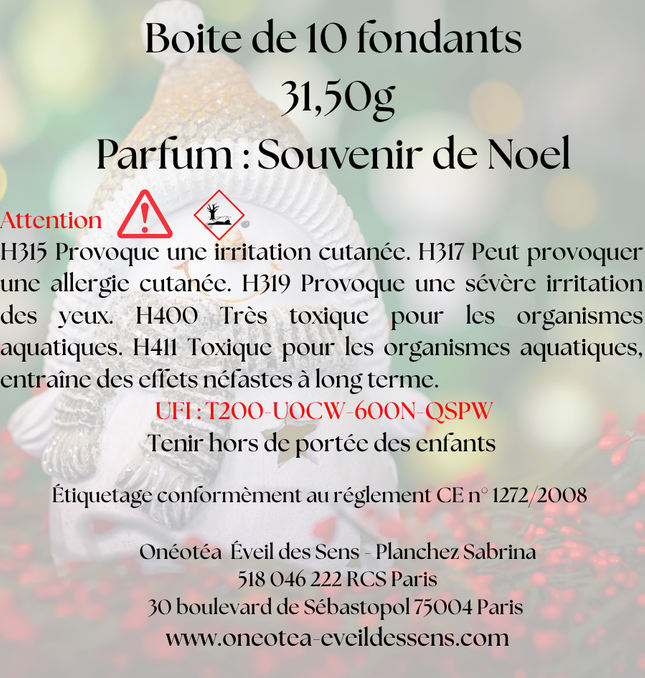 🎅🎄 Fondants parfumés Souvenir de Noël - Créez une ambiance festive
