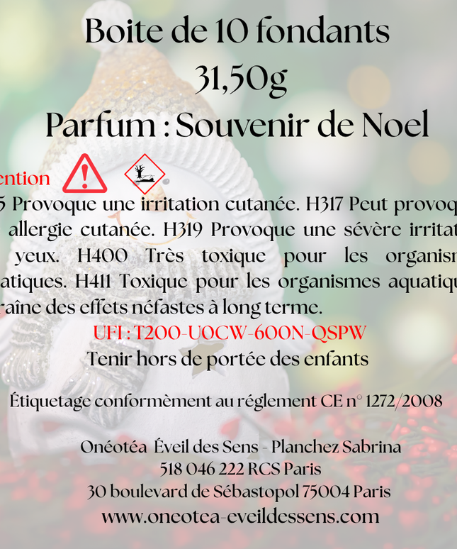 🎅🎄 Fondants parfumés Souvenir de Noël - Créez une ambiance festive