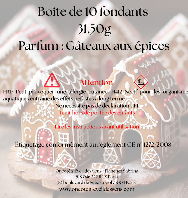 🍯🎄 Edition de Noël – Fondants parfumés Gâteau aux épices 🍯🎄