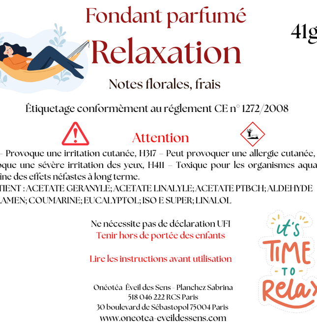 🌿 Fondants parfumés Relaxation - Notes fraîches et vivifiantes
