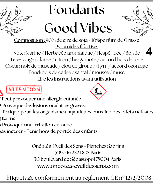 Bougies et fondants parfumés artisanaux, fabrication française naturelle.