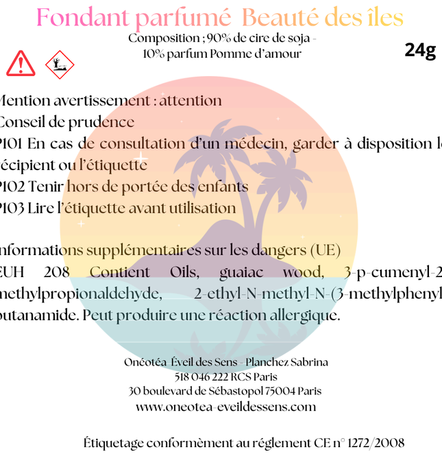 Beauté des îles ☀️  Fondant parfumé - Vendu à l'unité