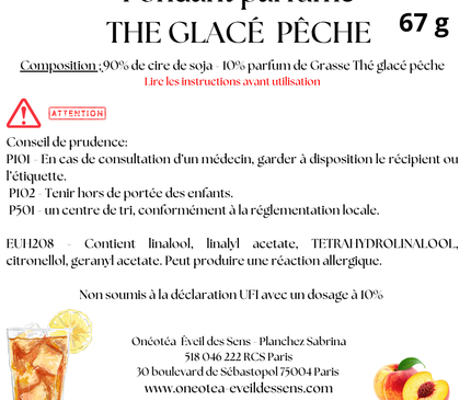 Lot de 3 fondants parfumés au Thé Glacé Pêche pour une ambiance fraîche et fruitée estivale