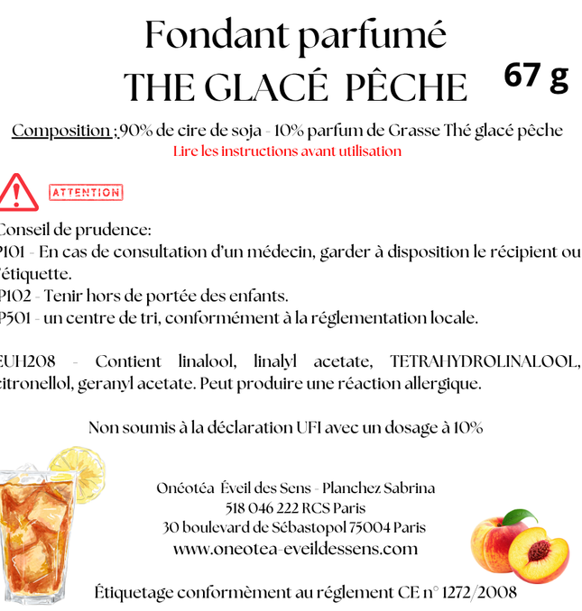 Onéotéa Éveil des Sens - L'artisanat parfumé à la française pour le bien-être Fondant parfumé , Bougie parfumée 