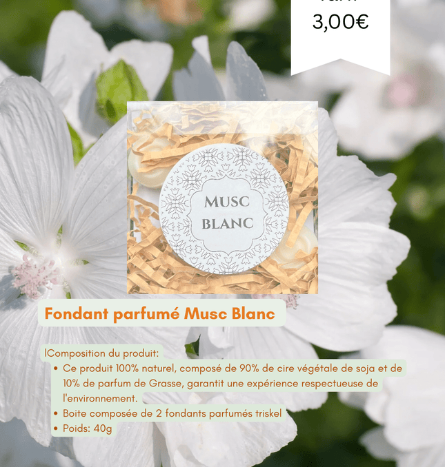 Fondants Parfumés Musc Blanc - Onéotéa - Éveil des Sens