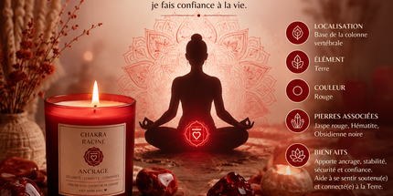 Fiole Chakra Racine Muladhara - Symbole de Force, Vitalité et Confiance en Soi