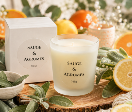Bougie Sauge Agrumes | Onéotéa