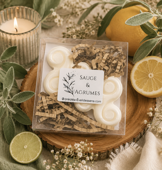 Lot de 2 Fondants Sauge Agrumes | Onéotéa